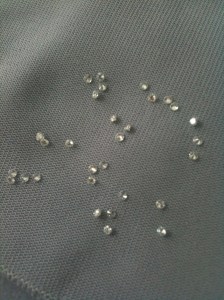 A scattering of .02ct diamonds