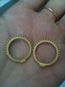 Raw castings in 18KT yellow gold