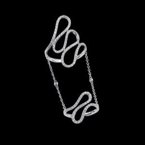 Djula Snake Gold and Diamonds Phalanx Ring